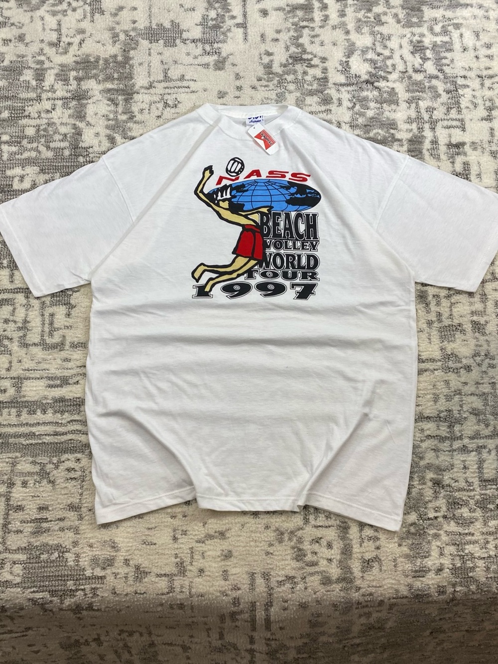 Vintage 1997 Nass Beach Volley World Tour Tee Shirt - Deadstock
